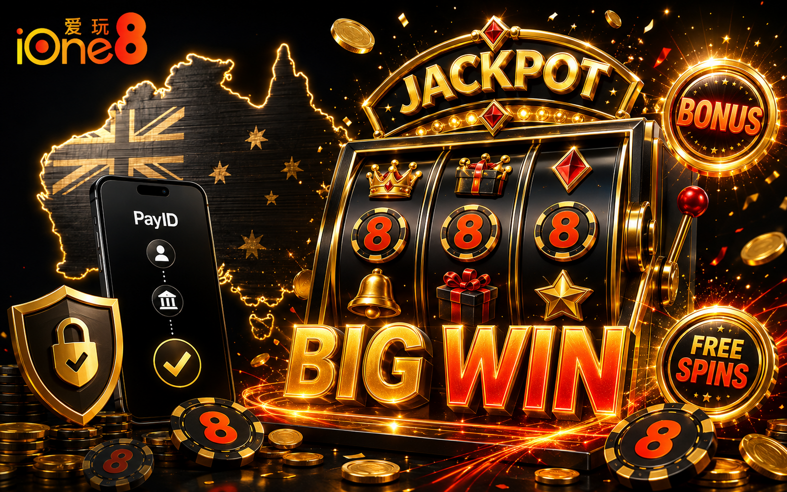 IOne8 Australia PayID and pokies feature