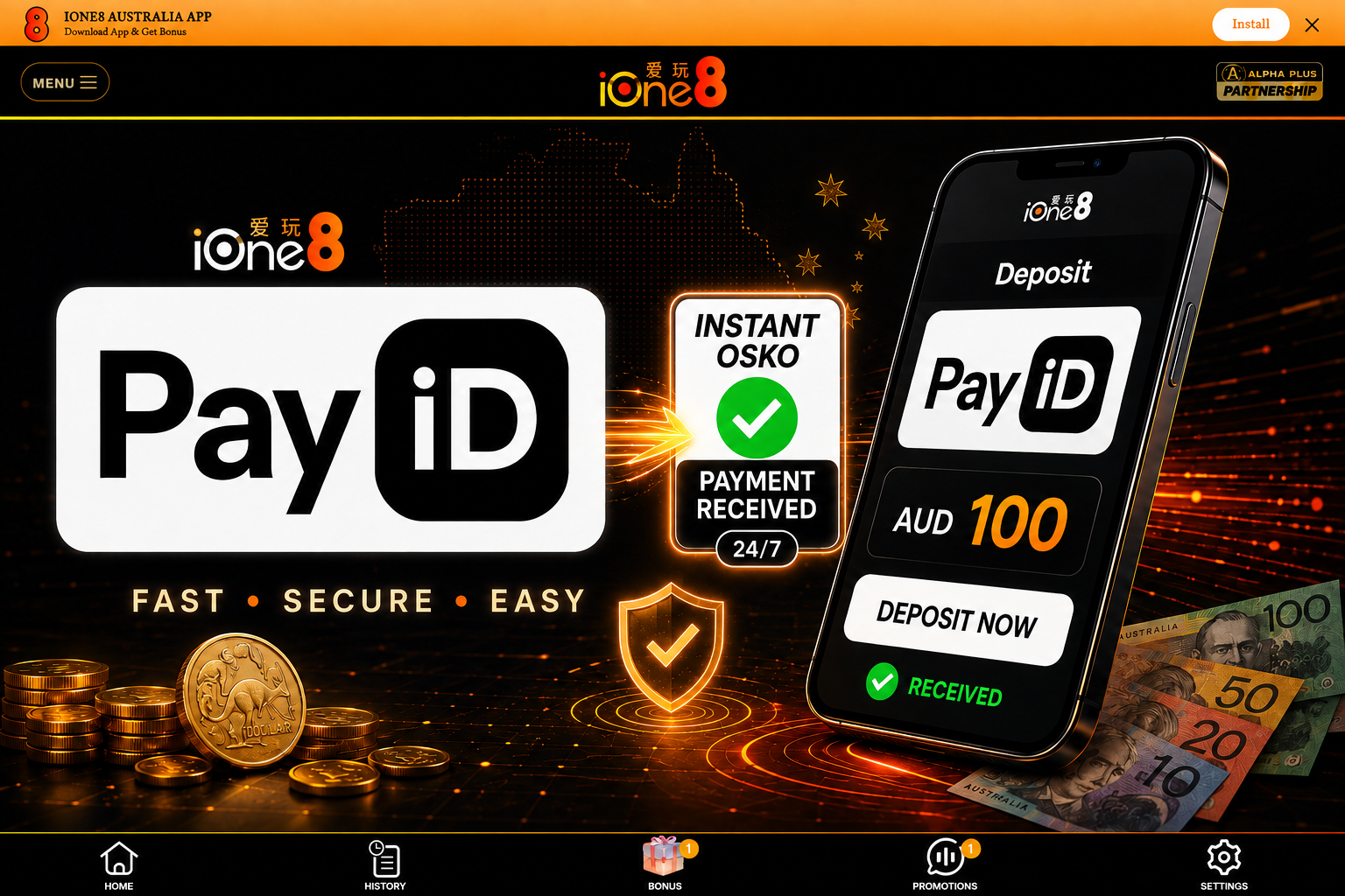 IOne8 PayID Casino payment experience